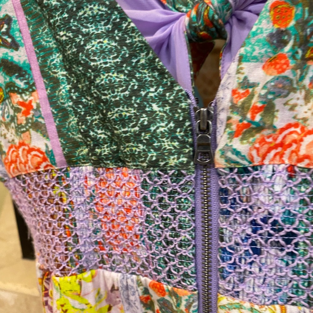 Alice + Olivia Multicolor Patchwork Maxi Dress - Picture 9 of 10
